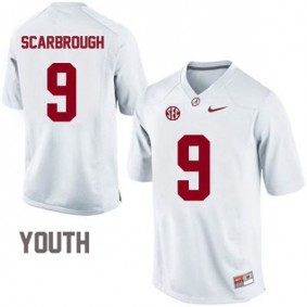 Youth Alabama Crimson Tide #9 Bo Scarbrough White Football Jersey