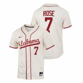 Alabama Crimson Tide #7 Caden Rose College Baseball Natural Jersey Replica Men